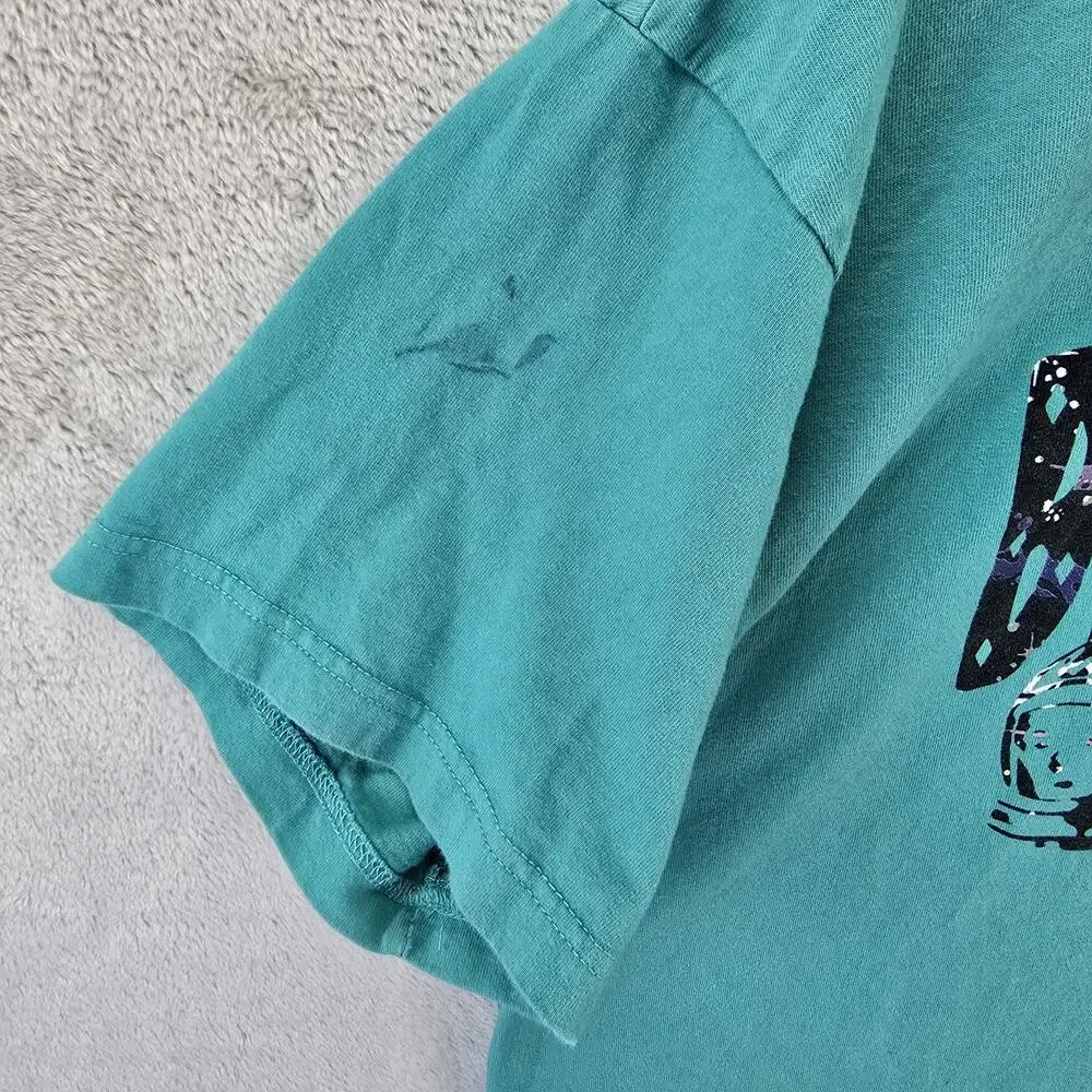 Billionaire Boys Club Cosmic Arch Shirt Mens XXL Green Astronaut Logo BBC *FLAWS